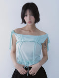 RABBIT SHIRRING T-SHIRT