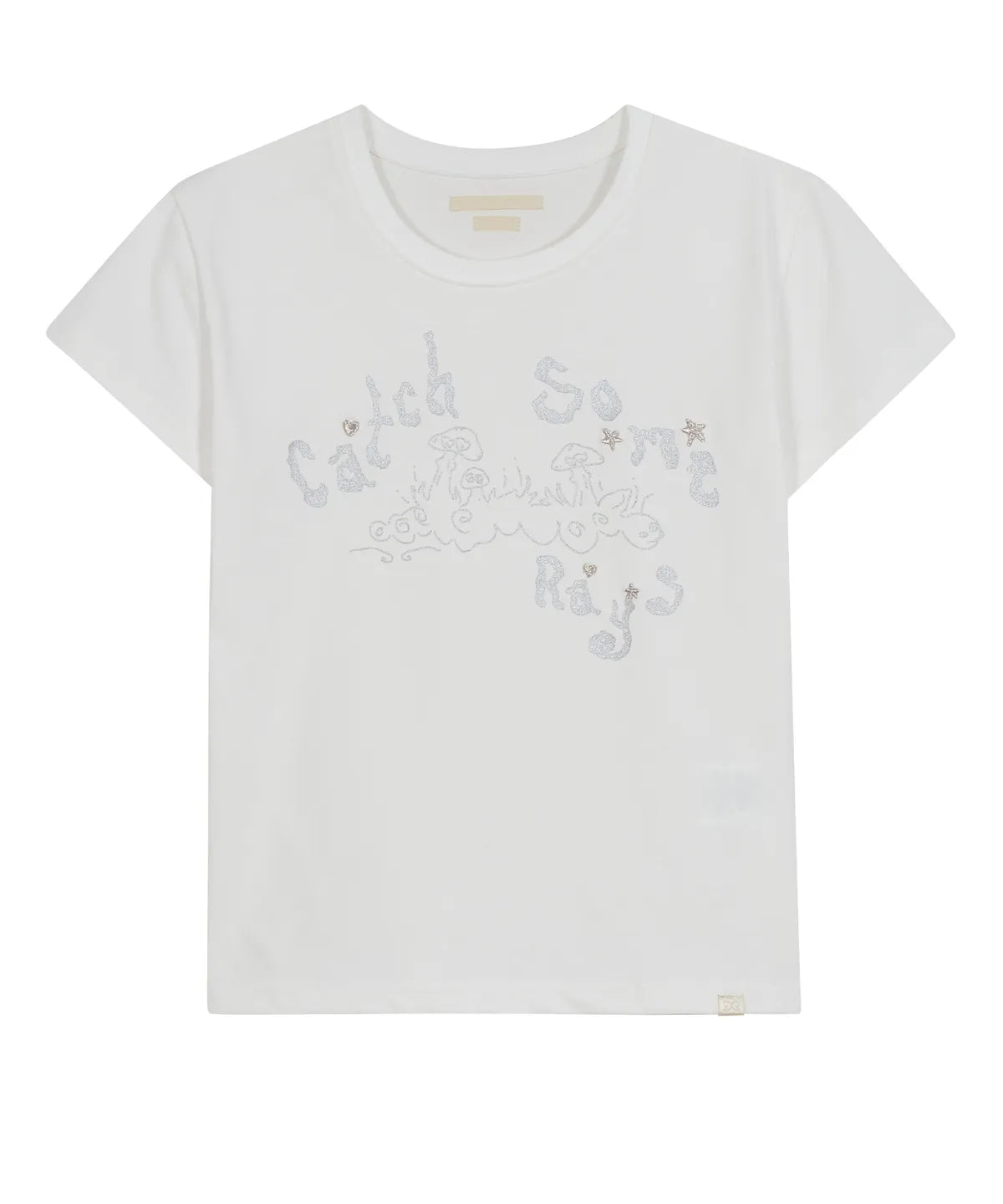 Catch Embroidery T-Shirt / White